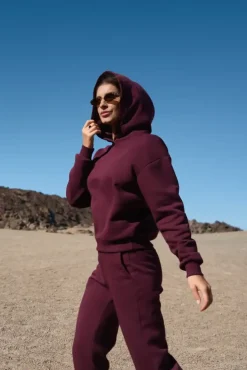 More'moi Bluza Hoodie Simply Deep Burgundy