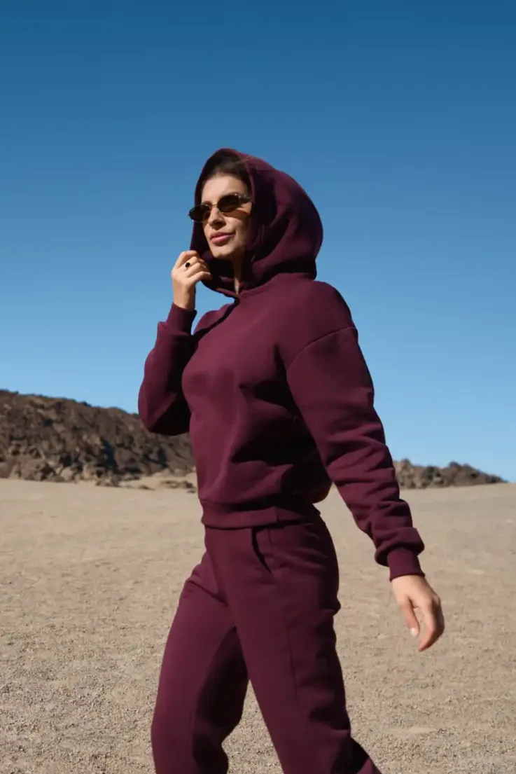 More'moi Bluza Hoodie Simply Deep Burgundy