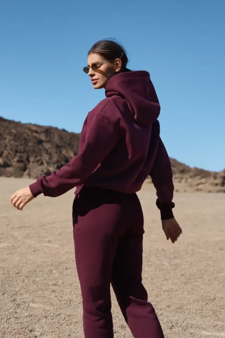 More'moi Bluza Hoodie Simply Deep Burgundy