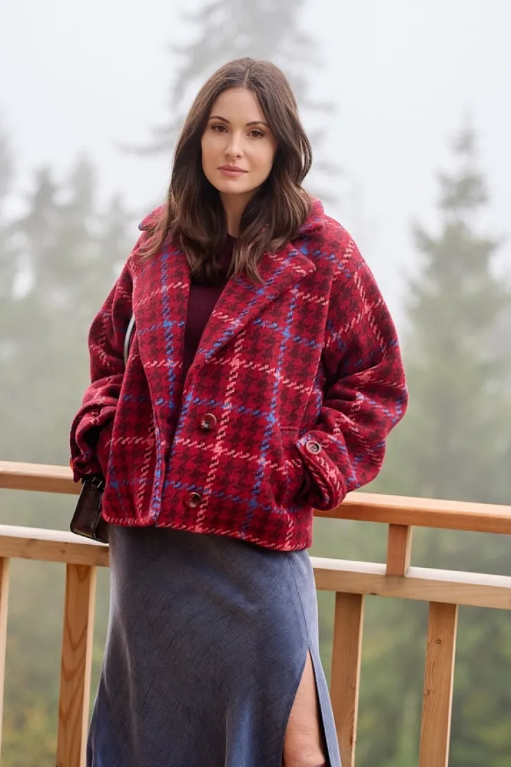 More'moi Kurtka Camille Red Plaid