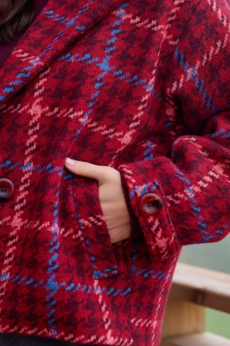 More'moi Kurtka Camille Red Plaid