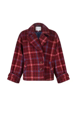 More'moi Kurtka Camille Red Plaid