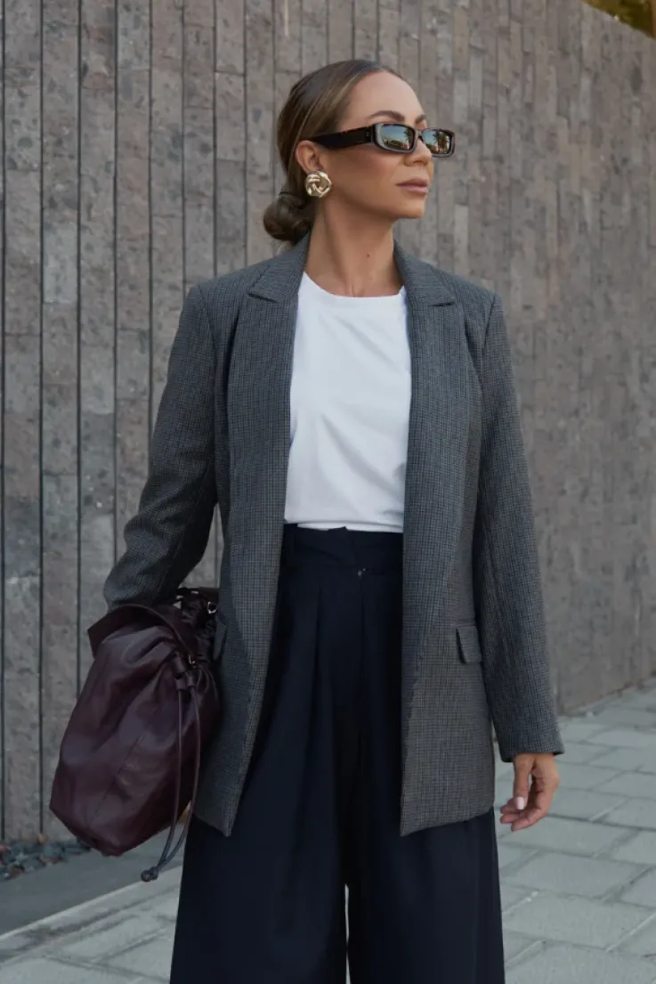 Damskie More'moi Marynarka Elise Grey Plaid