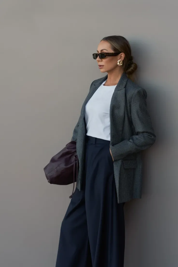 Damskie More'moi Marynarka Elise Grey Plaid