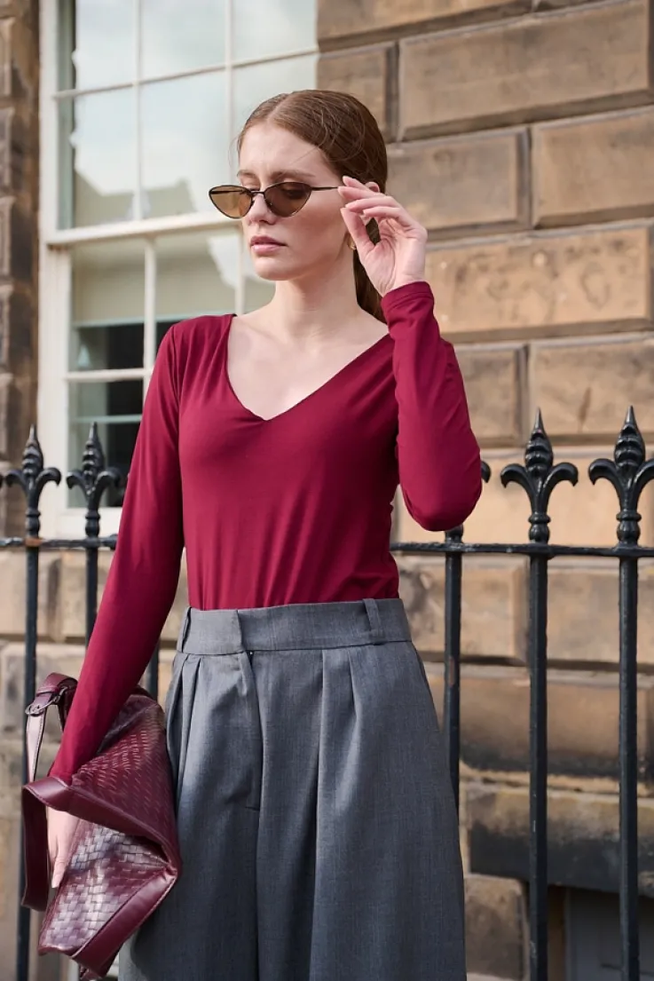 More'moi 2-Pack Bluzka Loulou Black and Burgundy