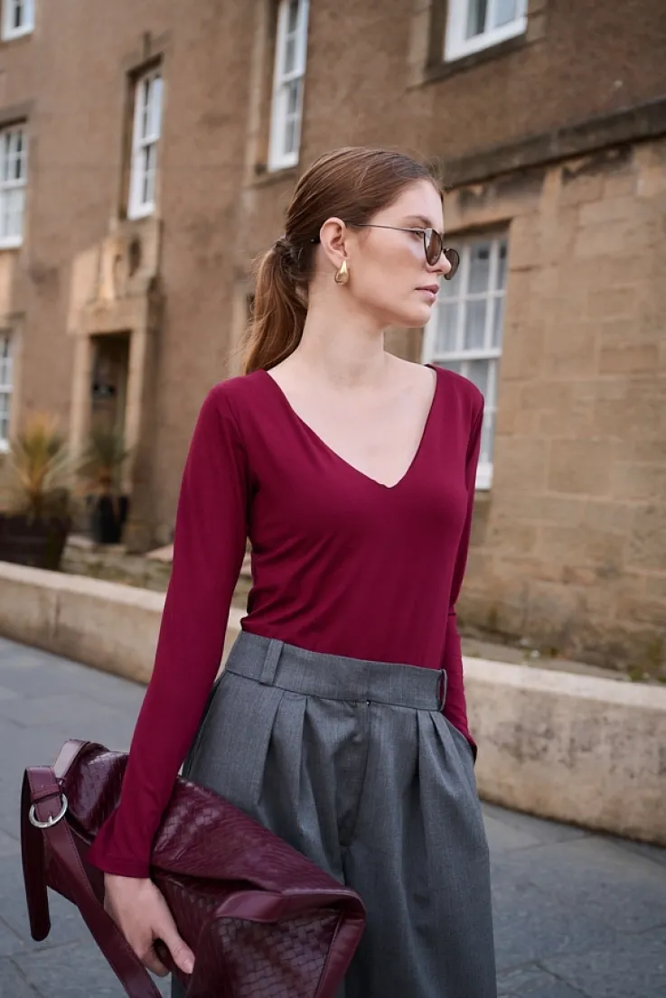 More'moi 2-Pack Bluzka Loulou Black and Burgundy