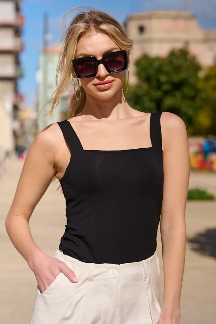 More'moi 3-Pack Top Caro Black, Milky and Sand