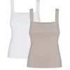 More'moi 2-Pack Top Caro Milky and Sand