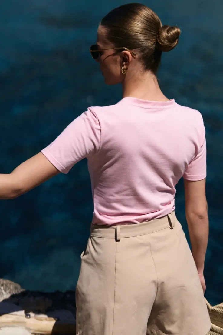 More'moi 2-Pack T-shirt Vicky White and Peony Pink