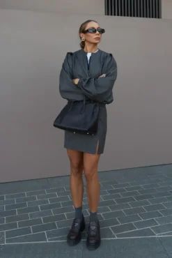 Damskie More'moi Spódnica Elise Grey Paid