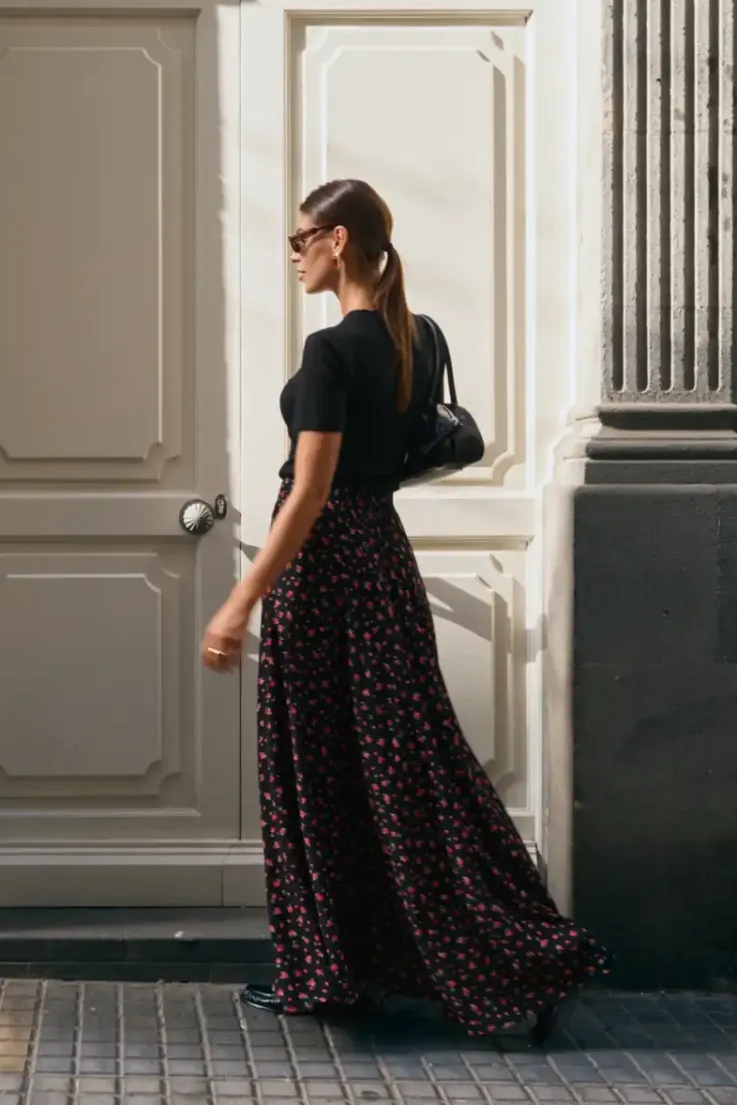 More'moi Spódnica Sofia Maxi Black Camelia