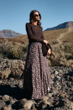 More'moi Spódnica Sofia Maxi Brown Meadow
