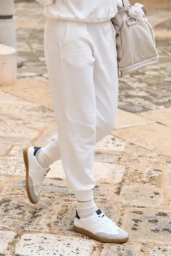 Damskie More'moi Spodnie Iconic Off White