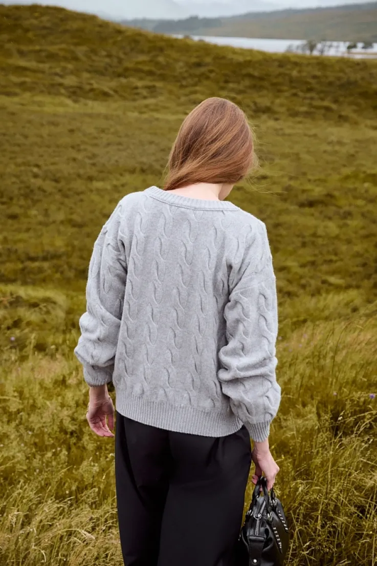 More'moi Sweter Charles Light Grey