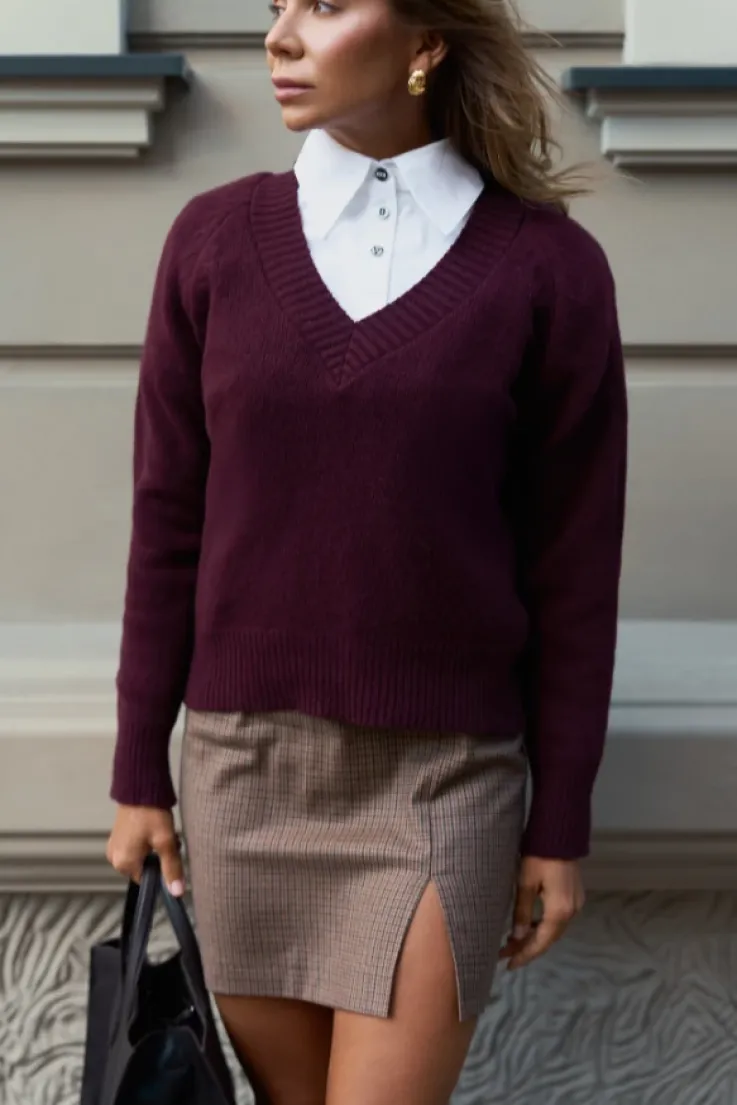 More'moi Sweter Jacob Deep Wine