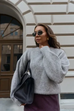 More'moi Sweter Lorette Stone Grey