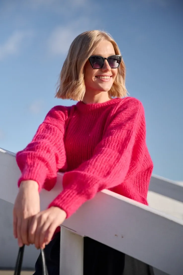 More'moi Sweter Lorette Vivid Pink