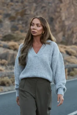 More'moi Sweter Madeline Stone Grey