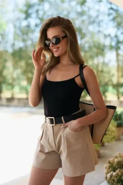 More'moi Top Blanca Black