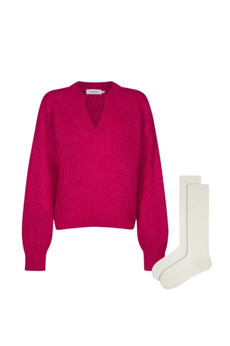 More'moi Zestaw Madeline Vivid Pink and Long